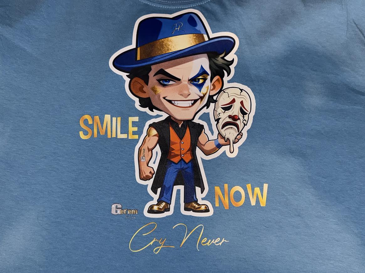 New Smile Now Cry Never Blue Crop Top
