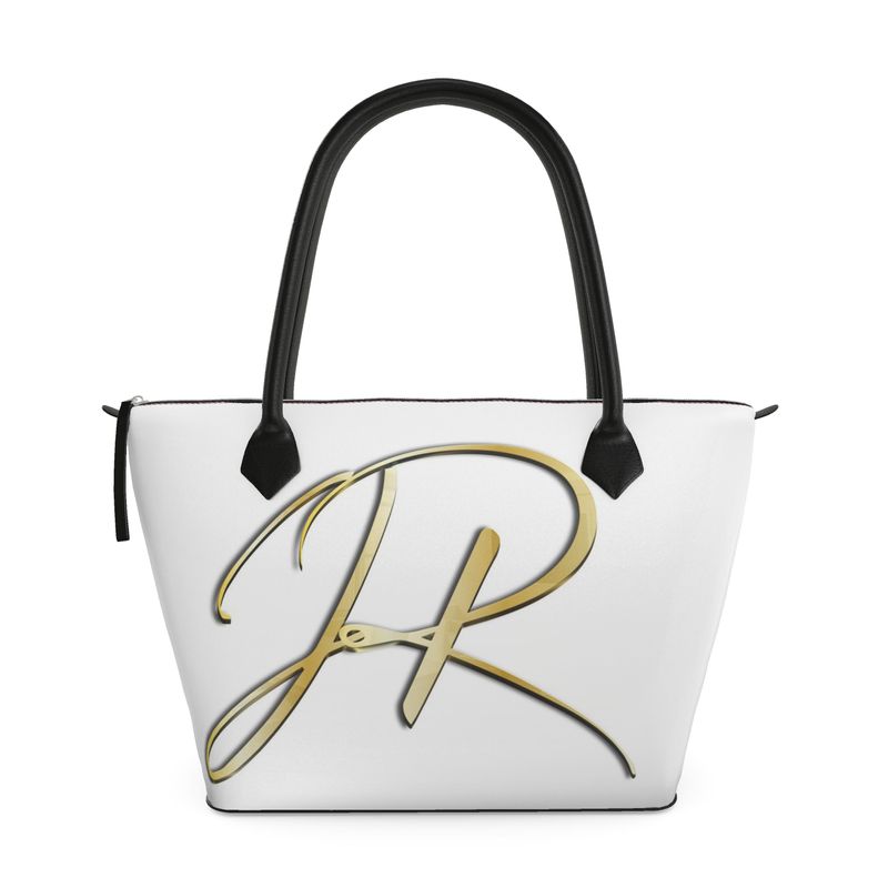 Exclusive Zip Top Handbag White