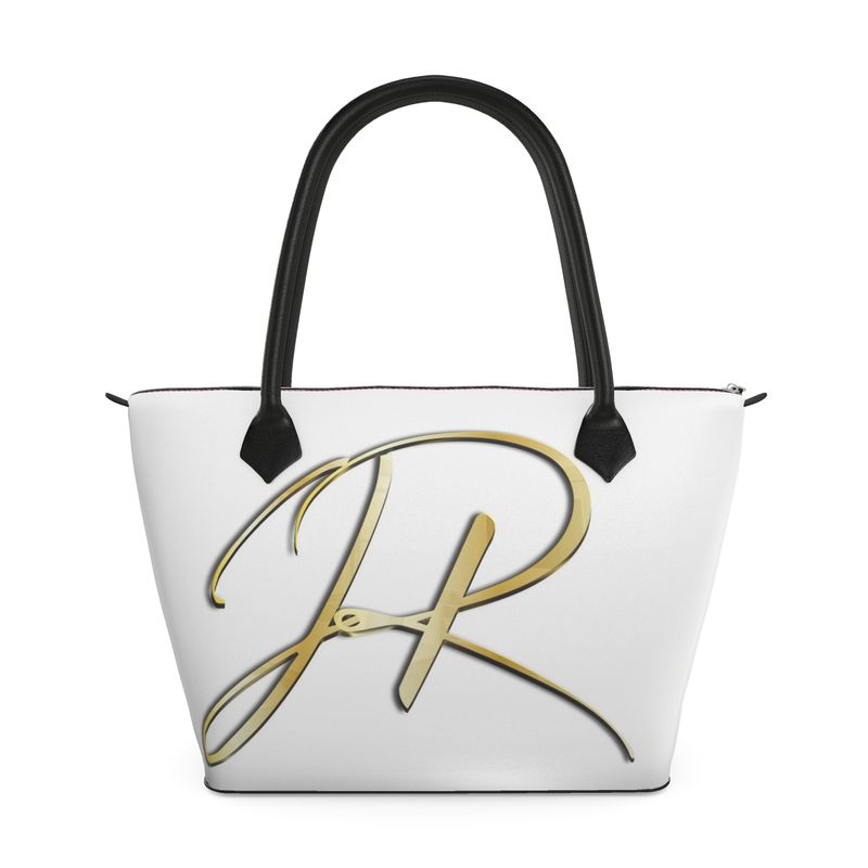 Exclusive Zip Top Handbag White