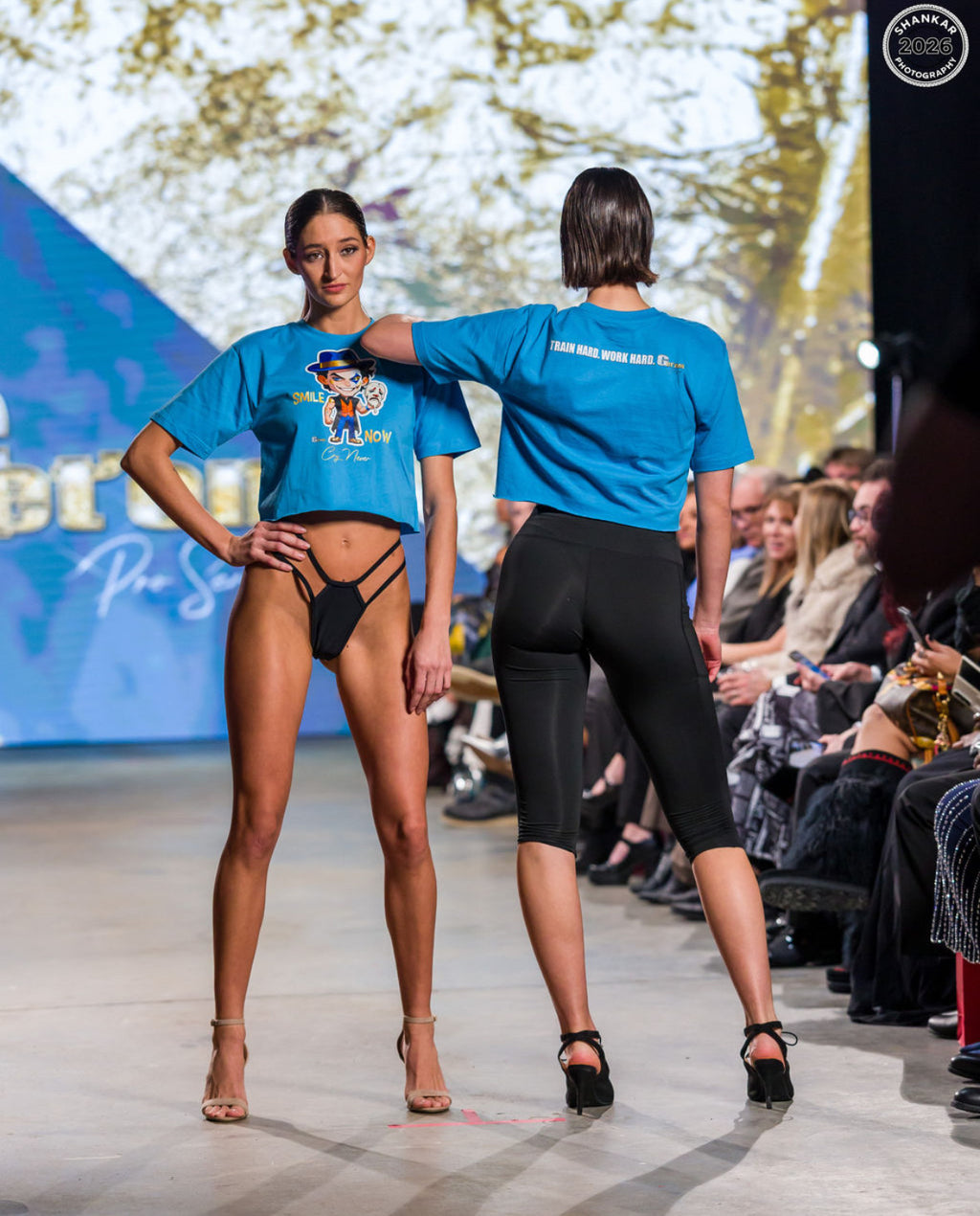 New Smile Now Cry Never Blue Crop Top