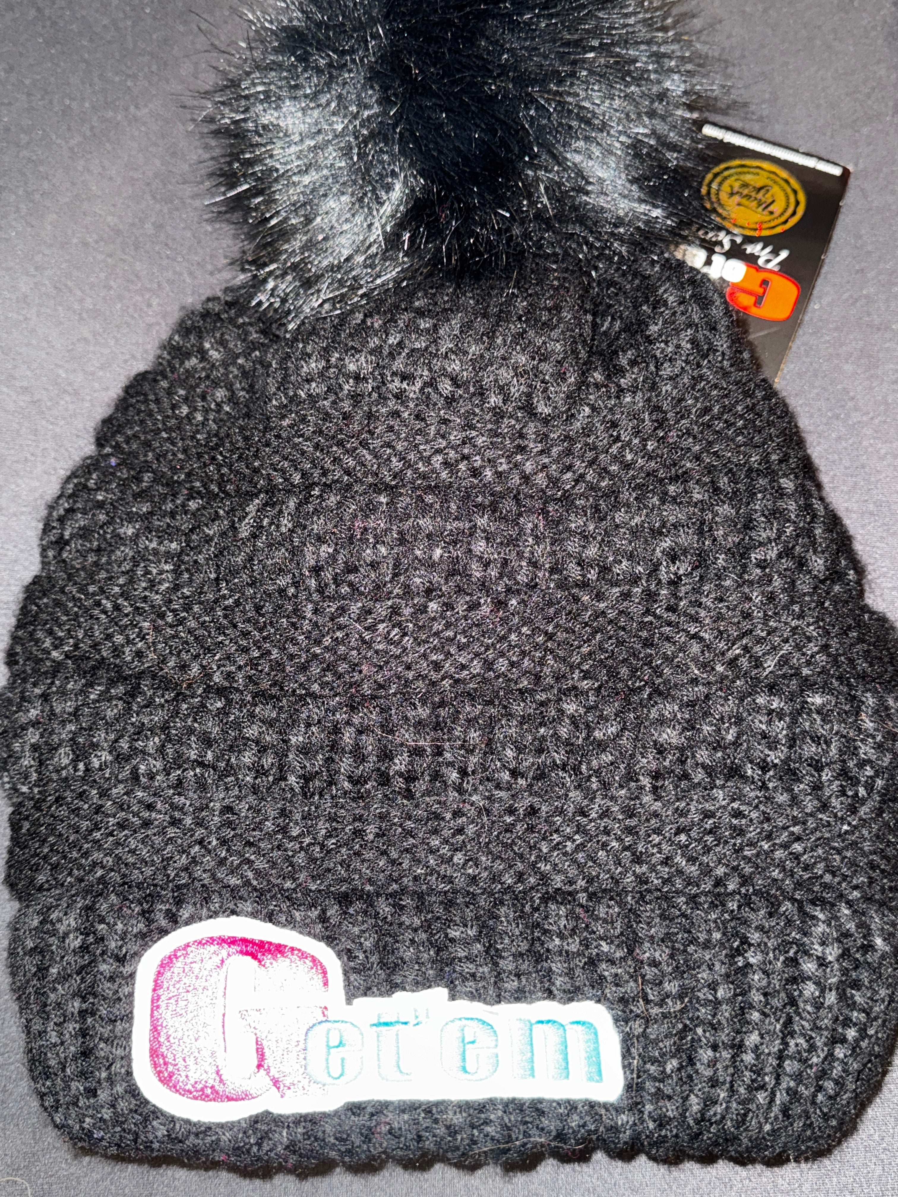 Get'em ProSeries Black Faux Fur Beanie
